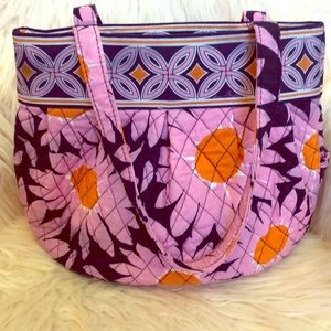 Vera Bradley Pink and Navy Tote Purse.